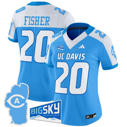 Women's UC Davis Aggies 2025 'Lake Tahoe Patch' Vapor Limited Jersey - All Stitched