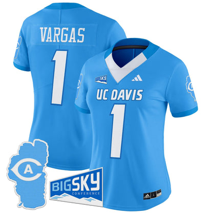 Women's UC Davis Aggies 2025 'Lake Tahoe Patch' Vapor Limited Jersey - All Stitched