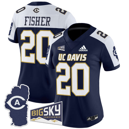 Women's UC Davis Aggies 2025 'Lake Tahoe Patch' Vapor Limited Jersey - All Stitched