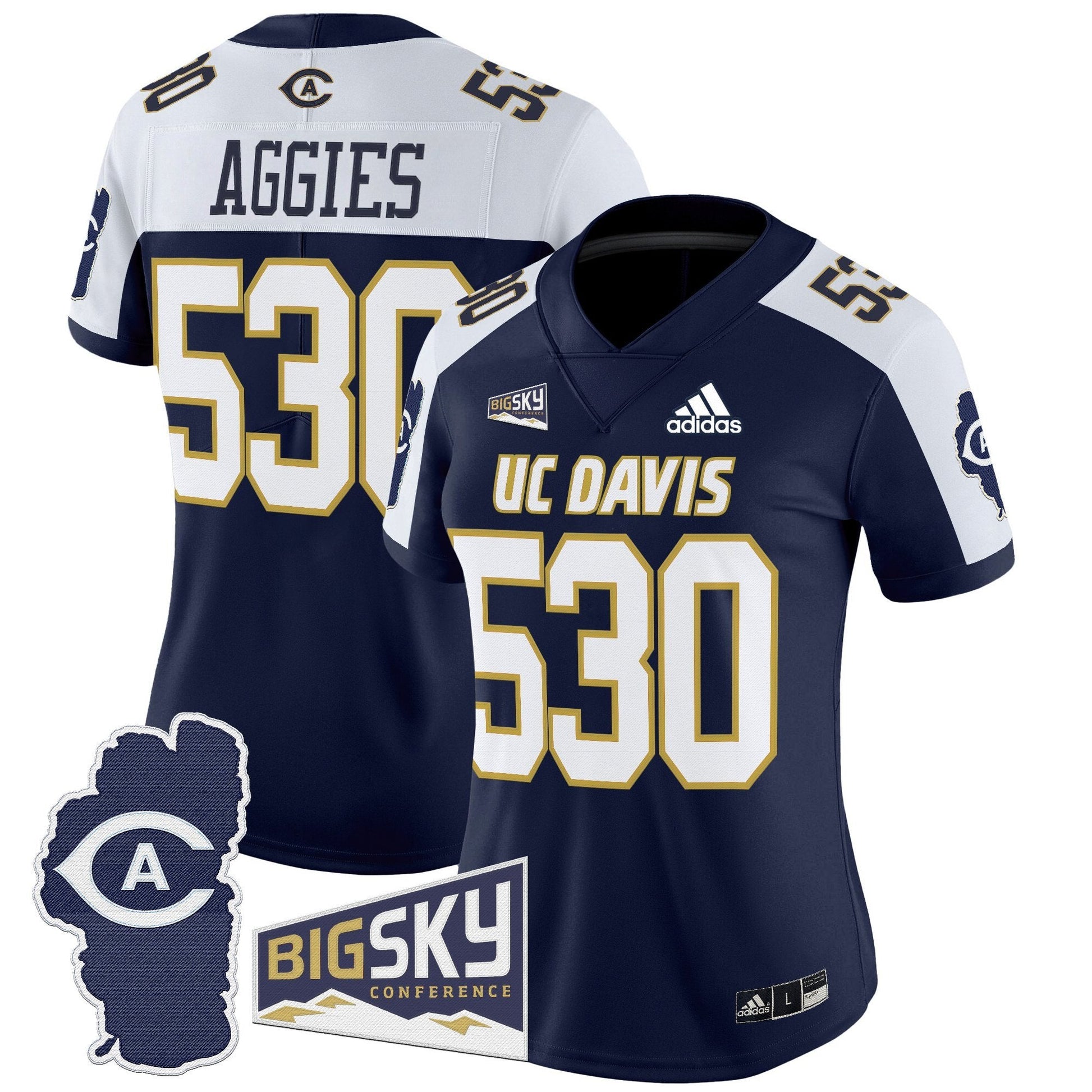 Women's UC Davis Aggies 2025 'Lake Tahoe Patch' Vapor Limited Jersey - All Stitched