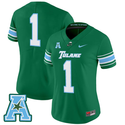 Women's Tulane Green Wave 2025 Vapor Limited Jersey - All Stitched