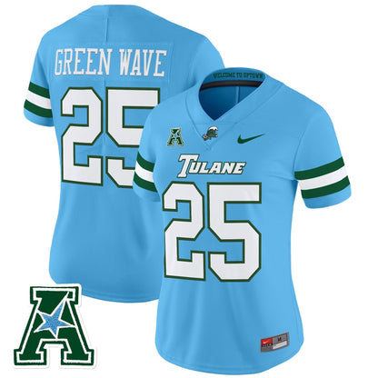 Women's Tulane Green Wave 2025 Vapor Limited Jersey - All Stitched