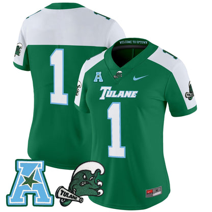 Women's Tulane Green Wave 2025 Vapor Limited Jersey - All Stitched