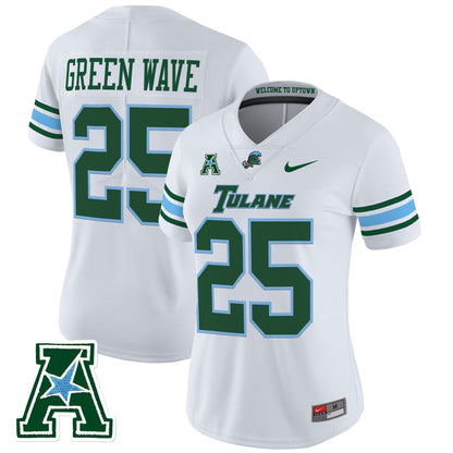 Women's Tulane Green Wave 2025 Vapor Limited Jersey - All Stitched