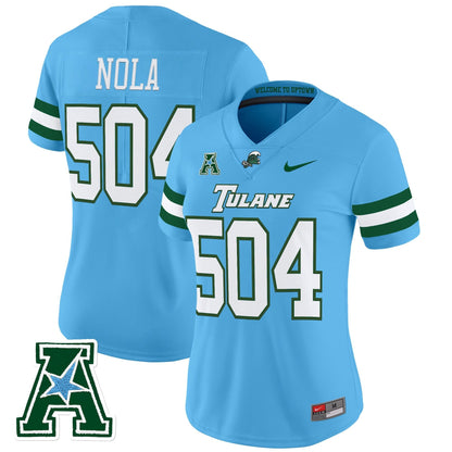 Women's Tulane Green Wave 2025 Vapor Limited Jersey - All Stitched