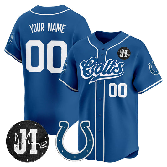 Indianapolis Colts 2025 Jim Irsay Patch Vapor Baseball Custom Jersey - All Stitched