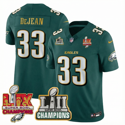 PHI LII-LIX Super Bowl Champions Vapor Limited Gold Jersey - All Stitched