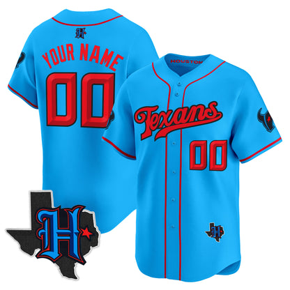 Houston Texans 2025 Vapor Baseball Custom Jersey - All Stitched