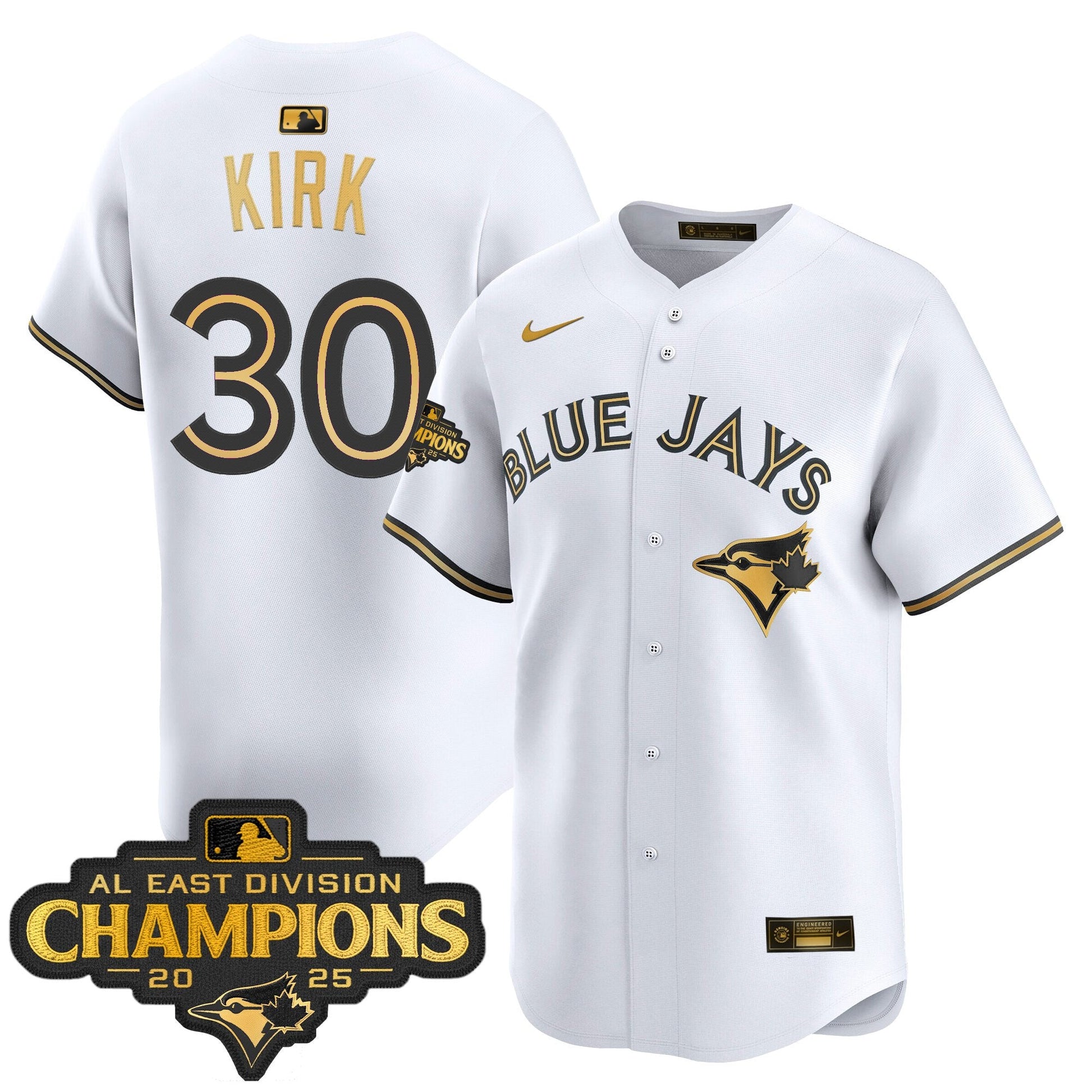 Men's Toronto Blue Jays 2025 AL East Division Champions Vapor Premier Limited Jersey - All Stitched