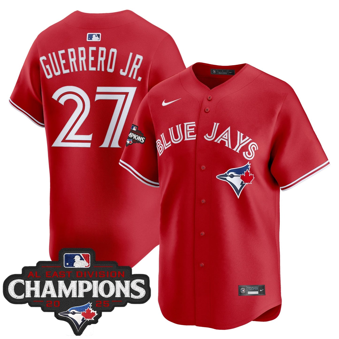 Men's Toronto Blue Jays 2025 AL East Division Champions Vapor Premier Limited Jersey - All Stitched