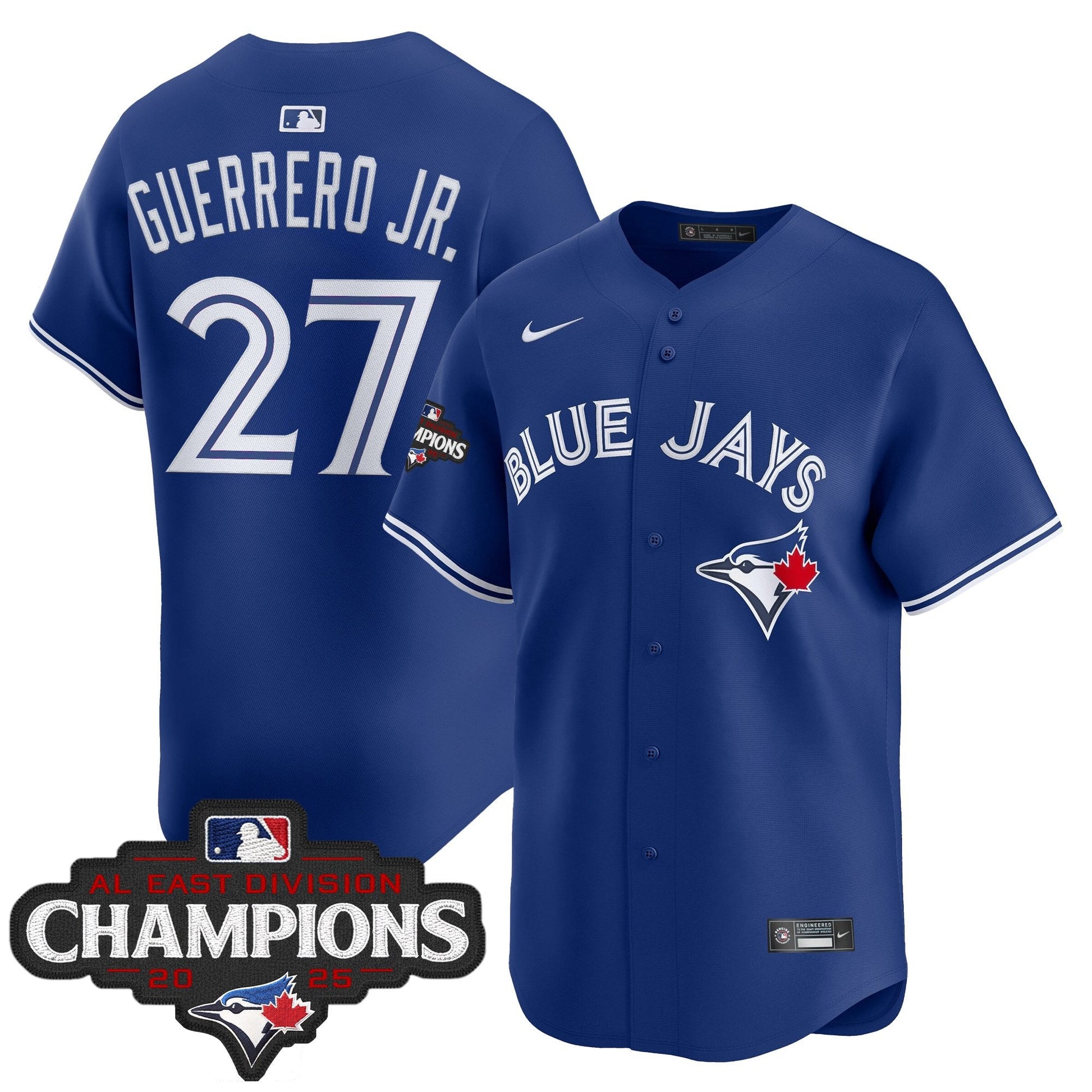 Men's Toronto Blue Jays 2025 AL East Division Champions Vapor Premier Limited Jersey - All Stitched