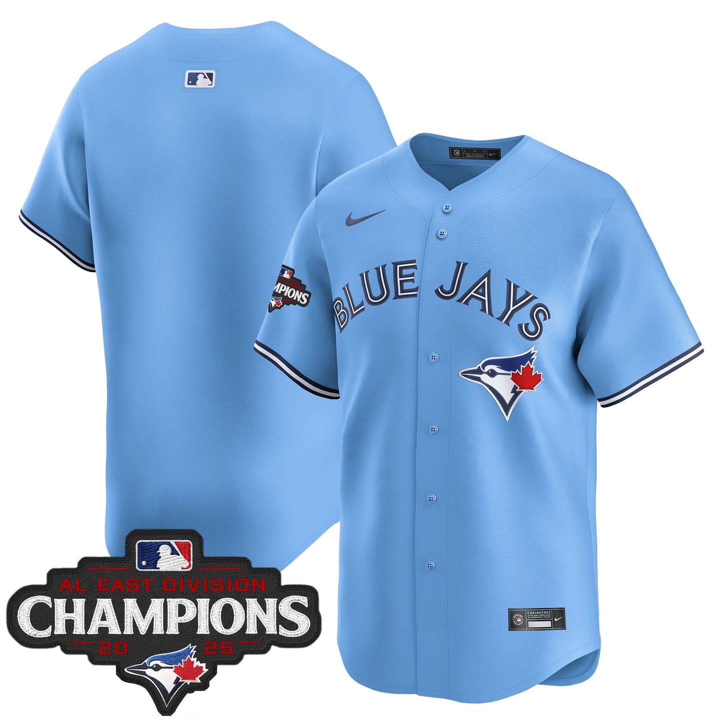 Men's Toronto Blue Jays 2025 AL East Division Champions Vapor Premier Limited Jersey - All Stitched