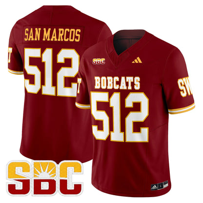 Men's Texas State Bobcats 2025 Vapor Limited Jersey - All Stitched