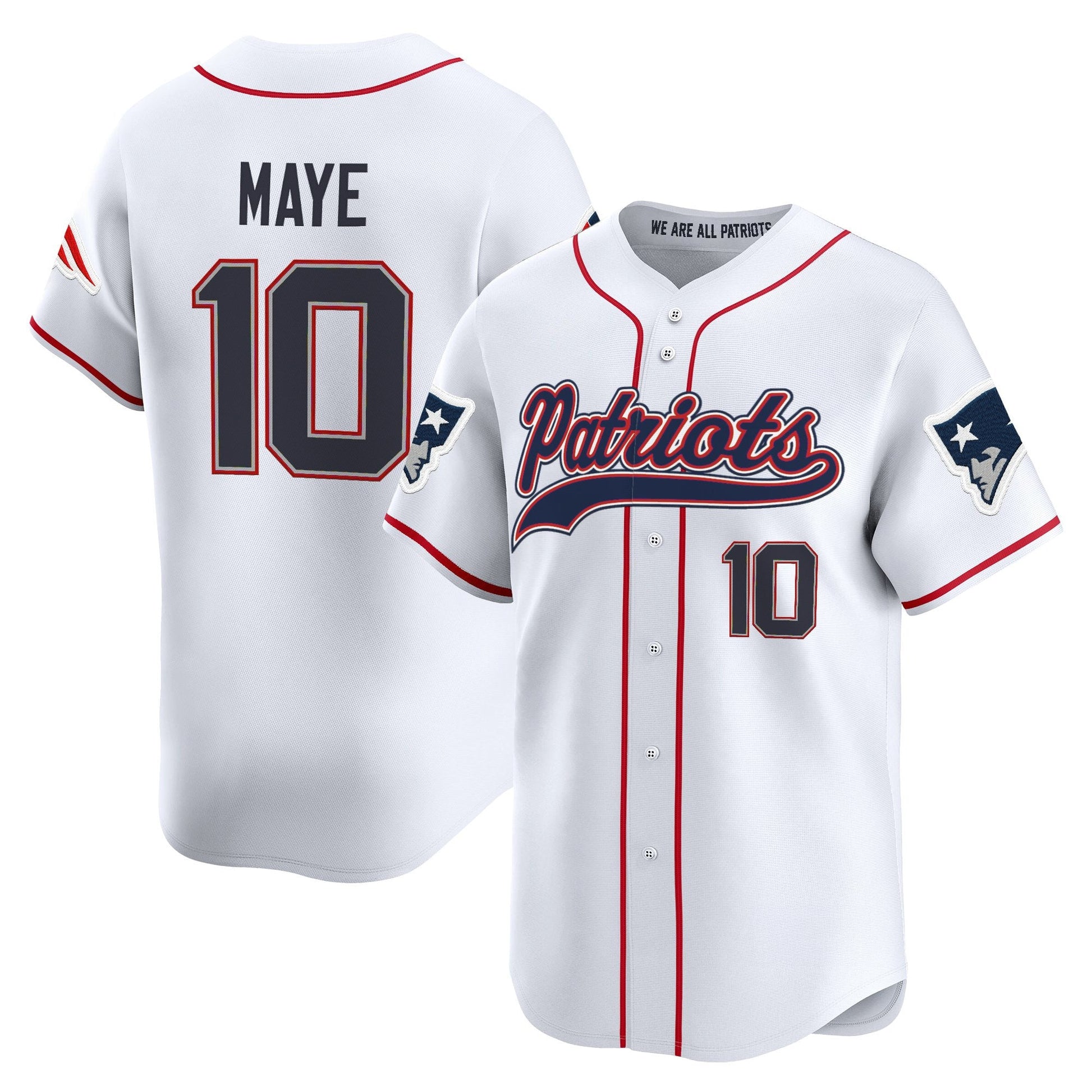 Men's New England Patriots 2025 Vapor Baseball Jersey - All Stitched