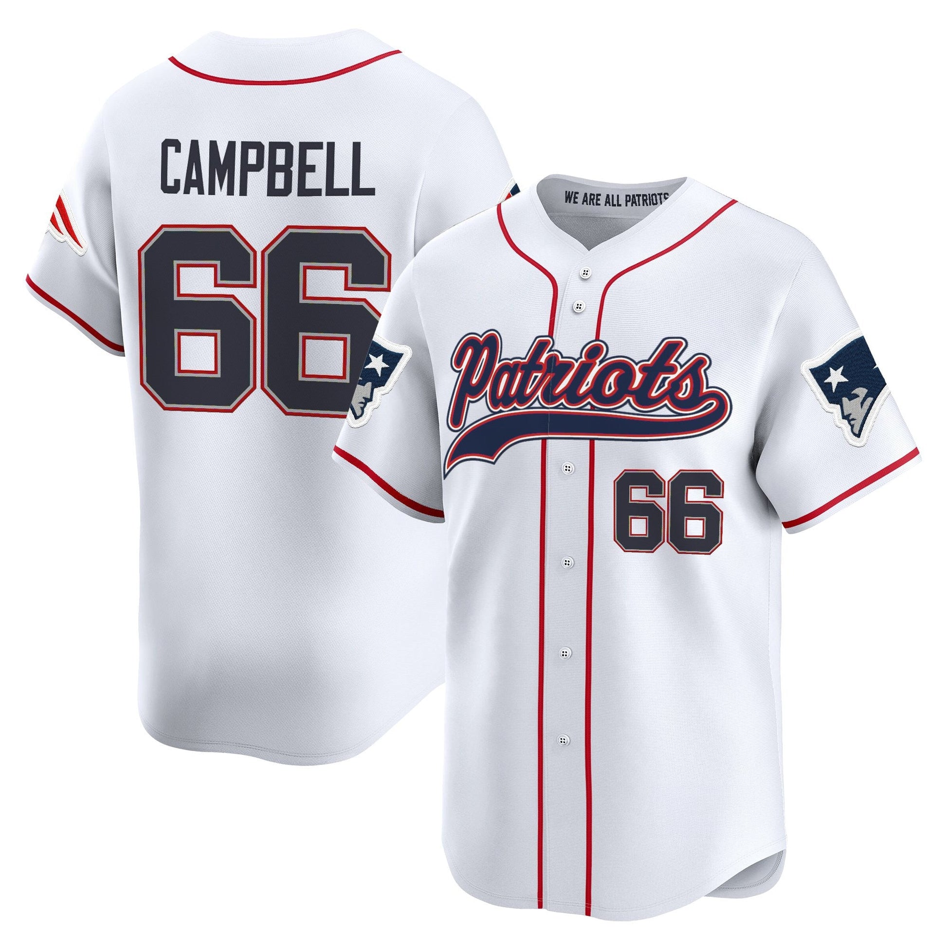 Men's New England Patriots 2025 Vapor Baseball Jersey - All Stitched
