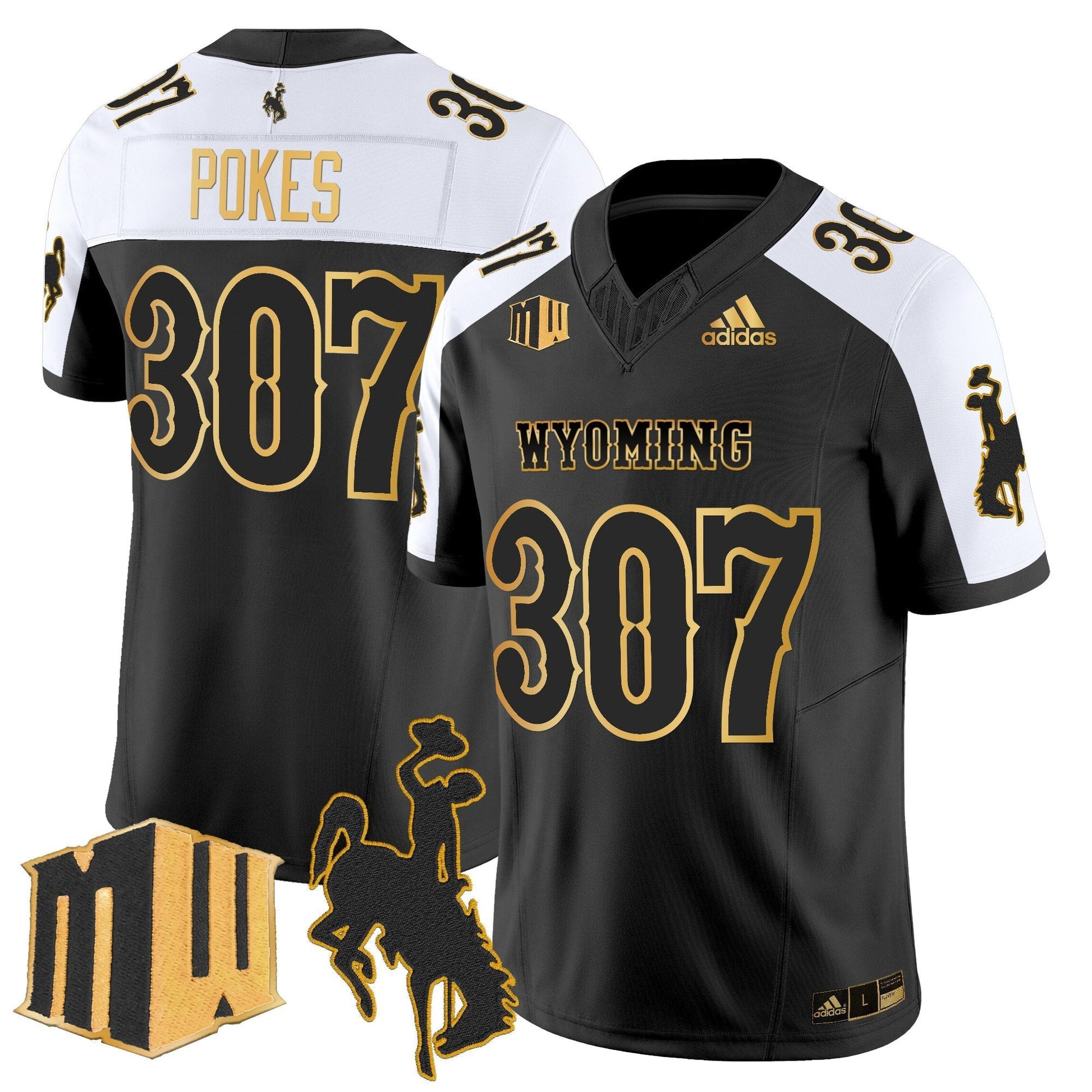 Men's Wyoming Cowboys 2025 Gold Vapor Limited Jersey - All Stitched