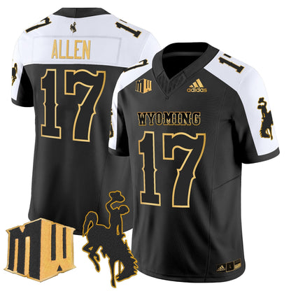 Men's Wyoming Cowboys 2025 Gold Vapor Limited Jersey - All Stitched