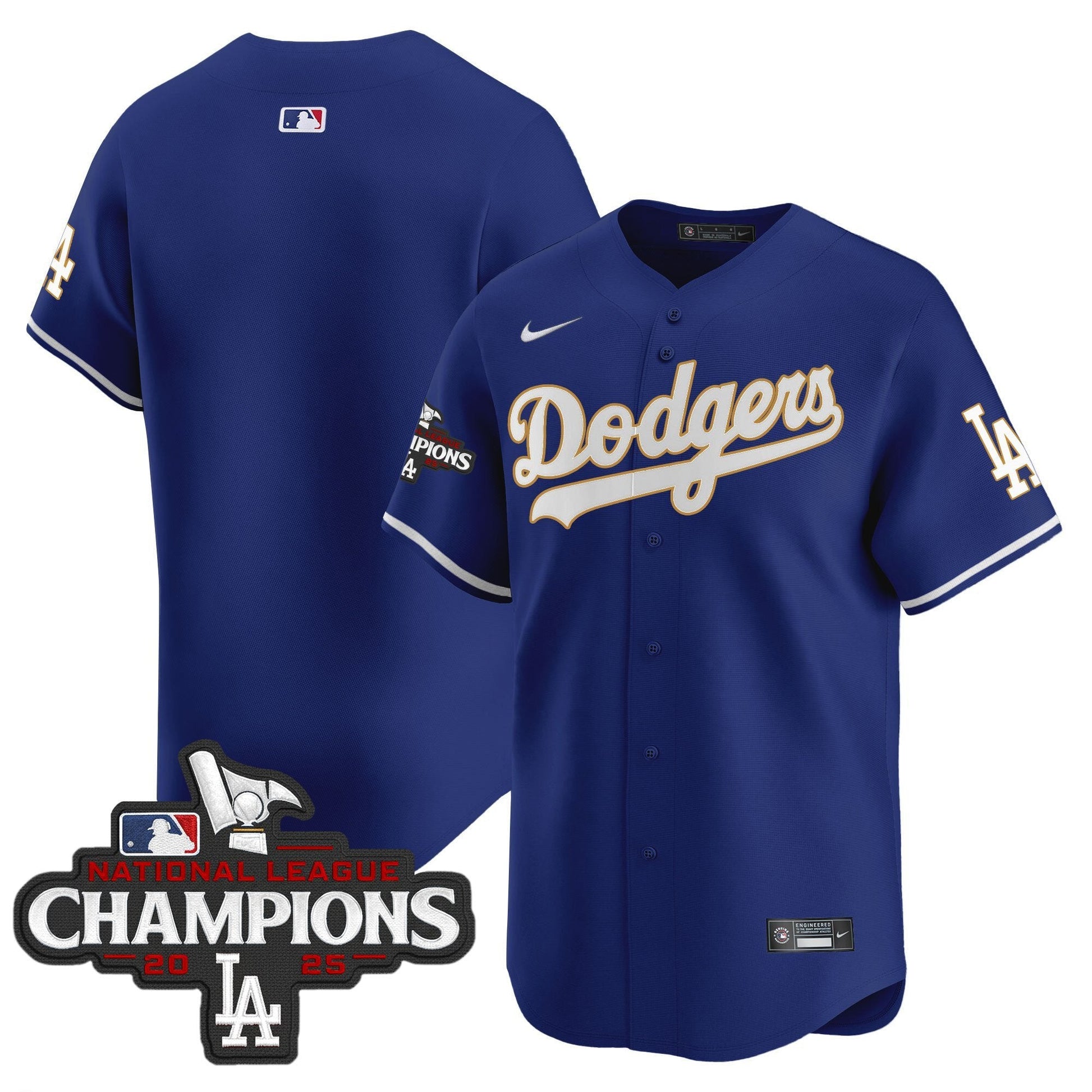 Men's Dodgers 2025 National League Champions Vapor Premier Limited Jersey - All Stitched