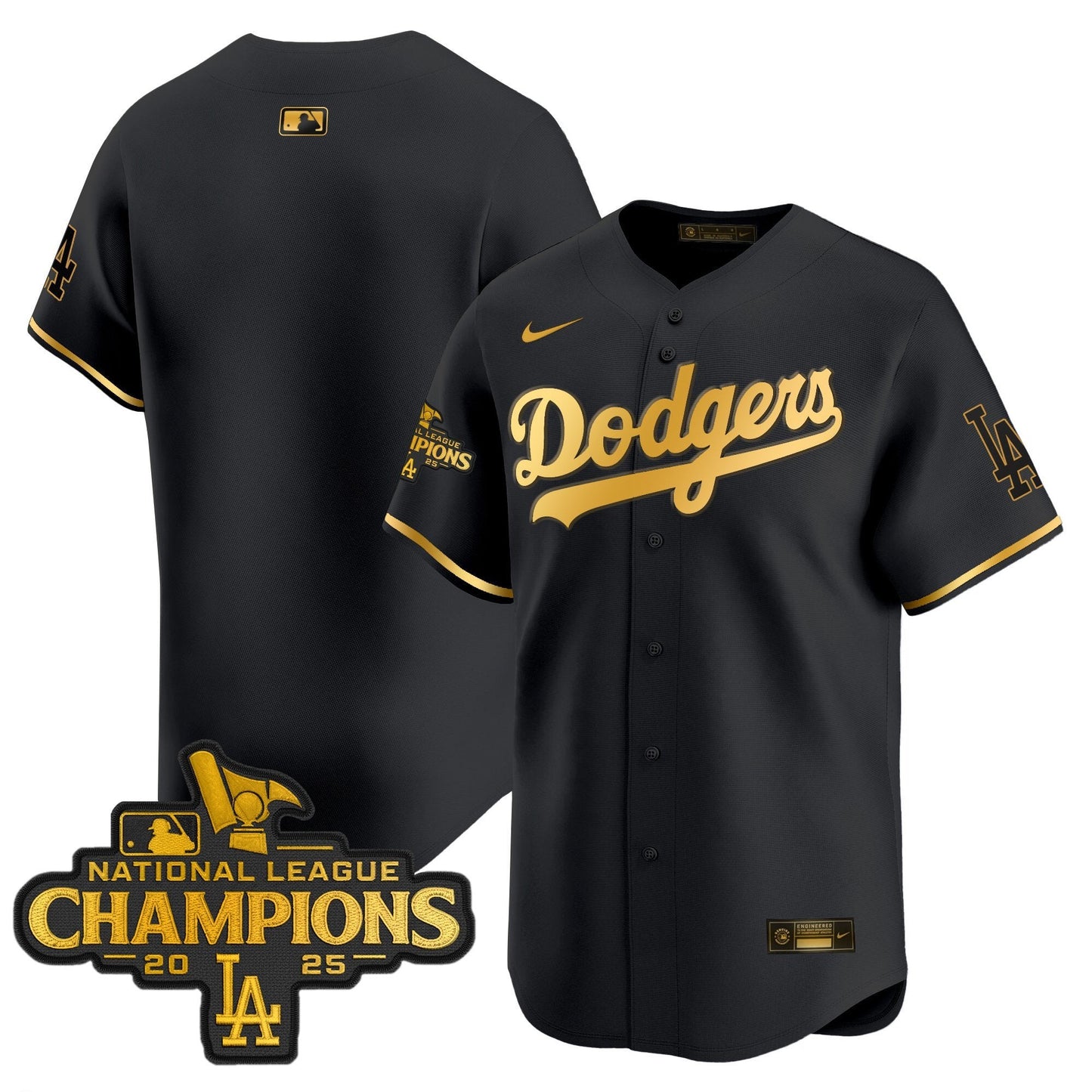 Men's Dodgers 2025 National League Champions Vapor Premier Limited Jersey - All Stitched