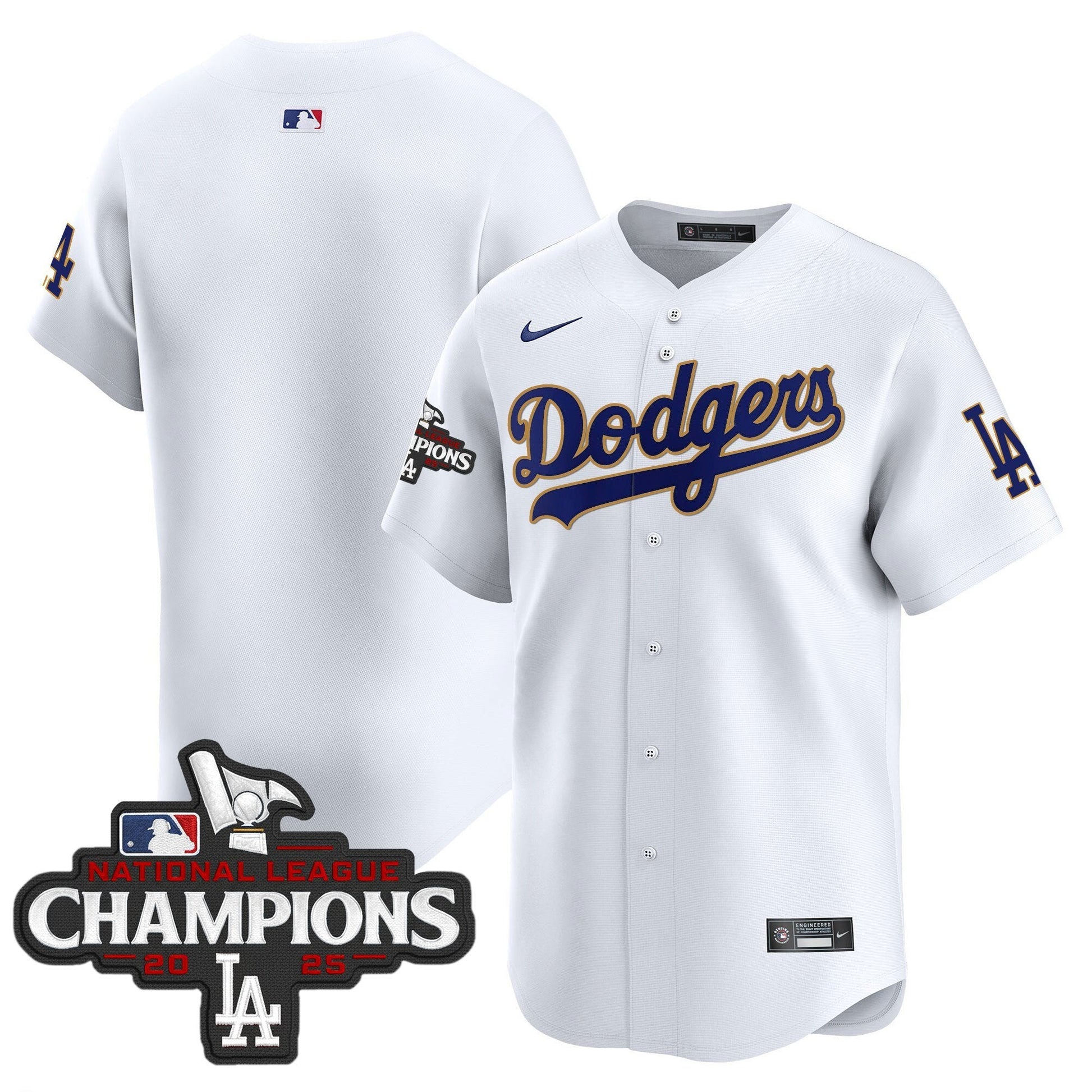 Men's Dodgers 2025 National League Champions Vapor Premier Limited Jersey - All Stitched