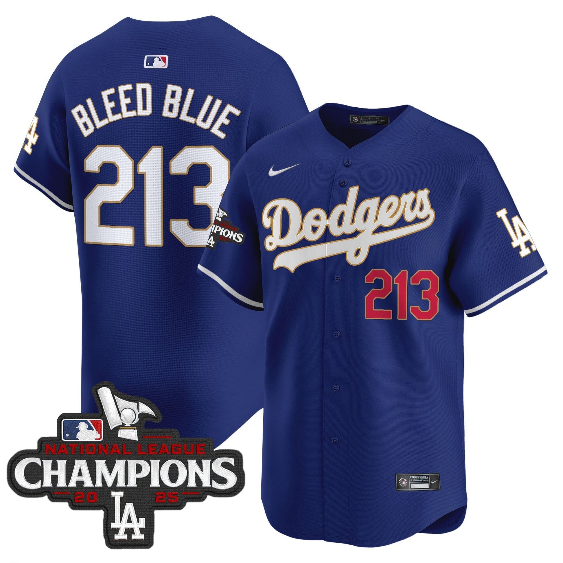 Men's Dodgers 2025 National League Champions Vapor Premier Limited Jersey - All Stitched