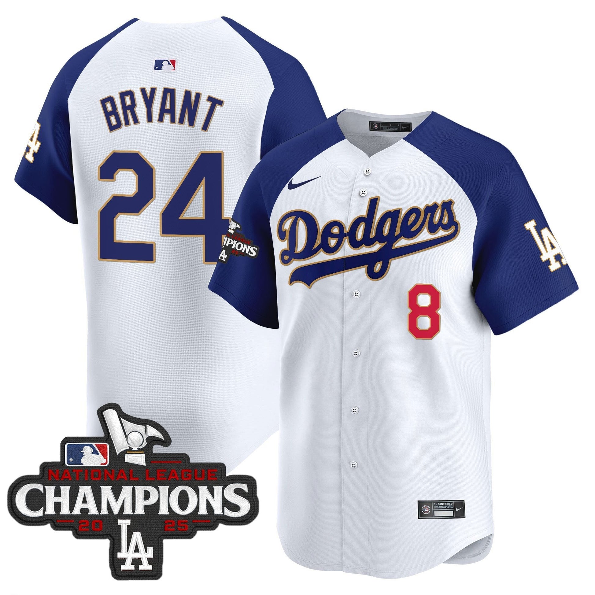 Men's Dodgers 2025 National League Champions Vapor Premier Limited Jersey - All Stitched