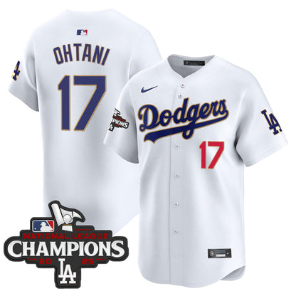 Men's Dodgers 2025 National League Champions Vapor Premier Limited Jersey - All Stitched