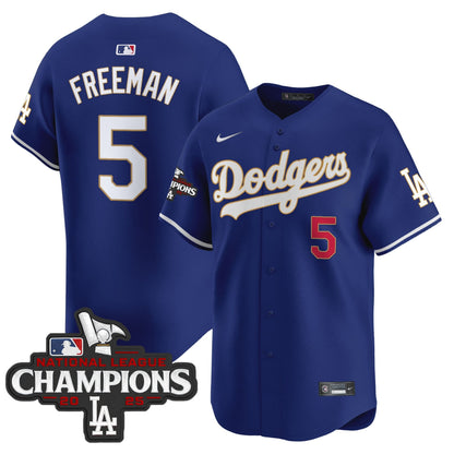 Men's Dodgers 2025 National League Champions Vapor Premier Limited Jersey - All Stitched