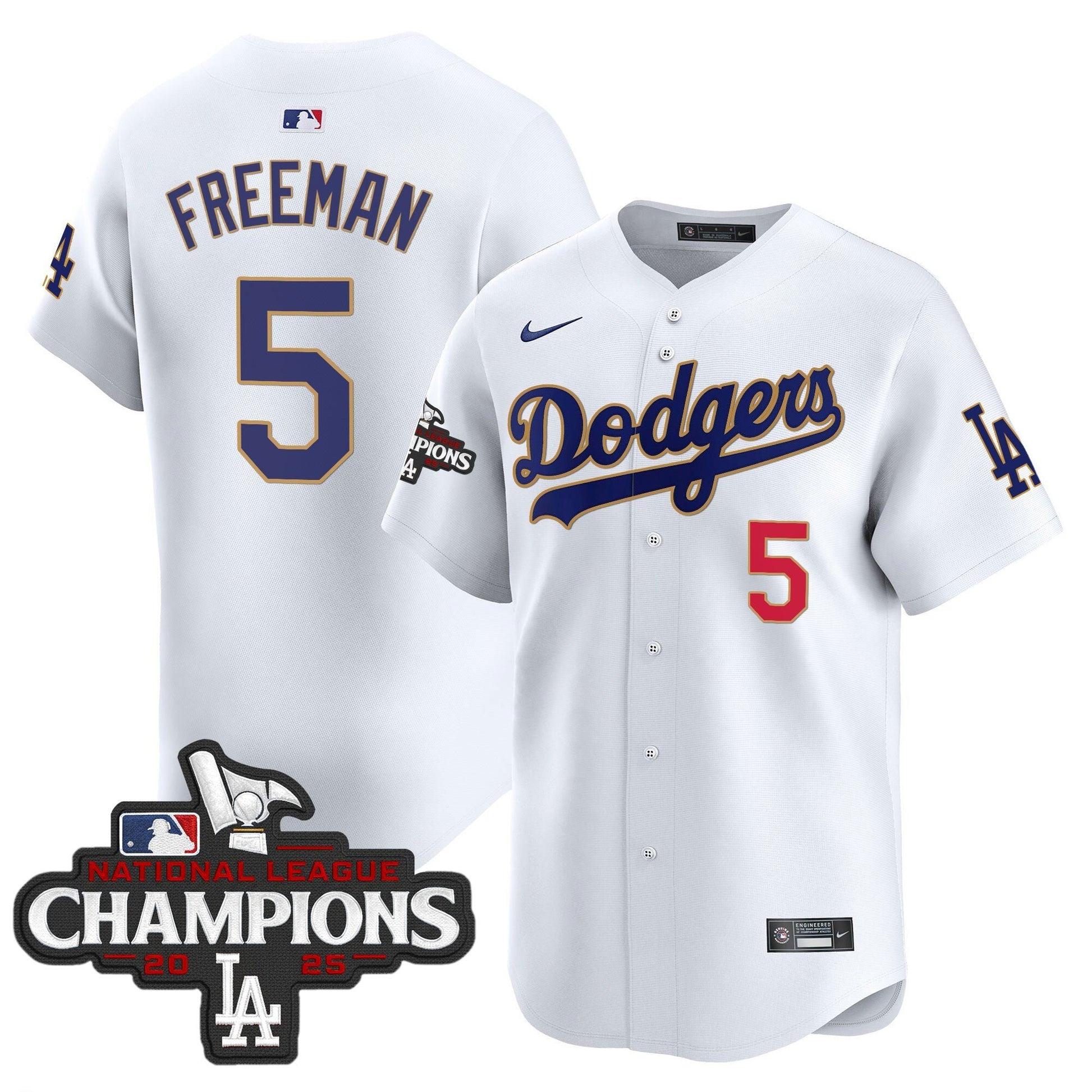 Men's Dodgers 2025 National League Champions Vapor Premier Limited Jersey - All Stitched