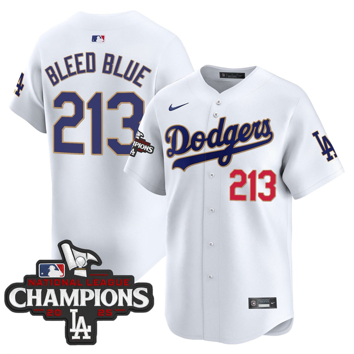 Men's Dodgers 2025 National League Champions Vapor Premier Limited Jersey - All Stitched