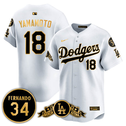 Los Angeles Dodgers 2025 National League Champions Jersey - All Stitched