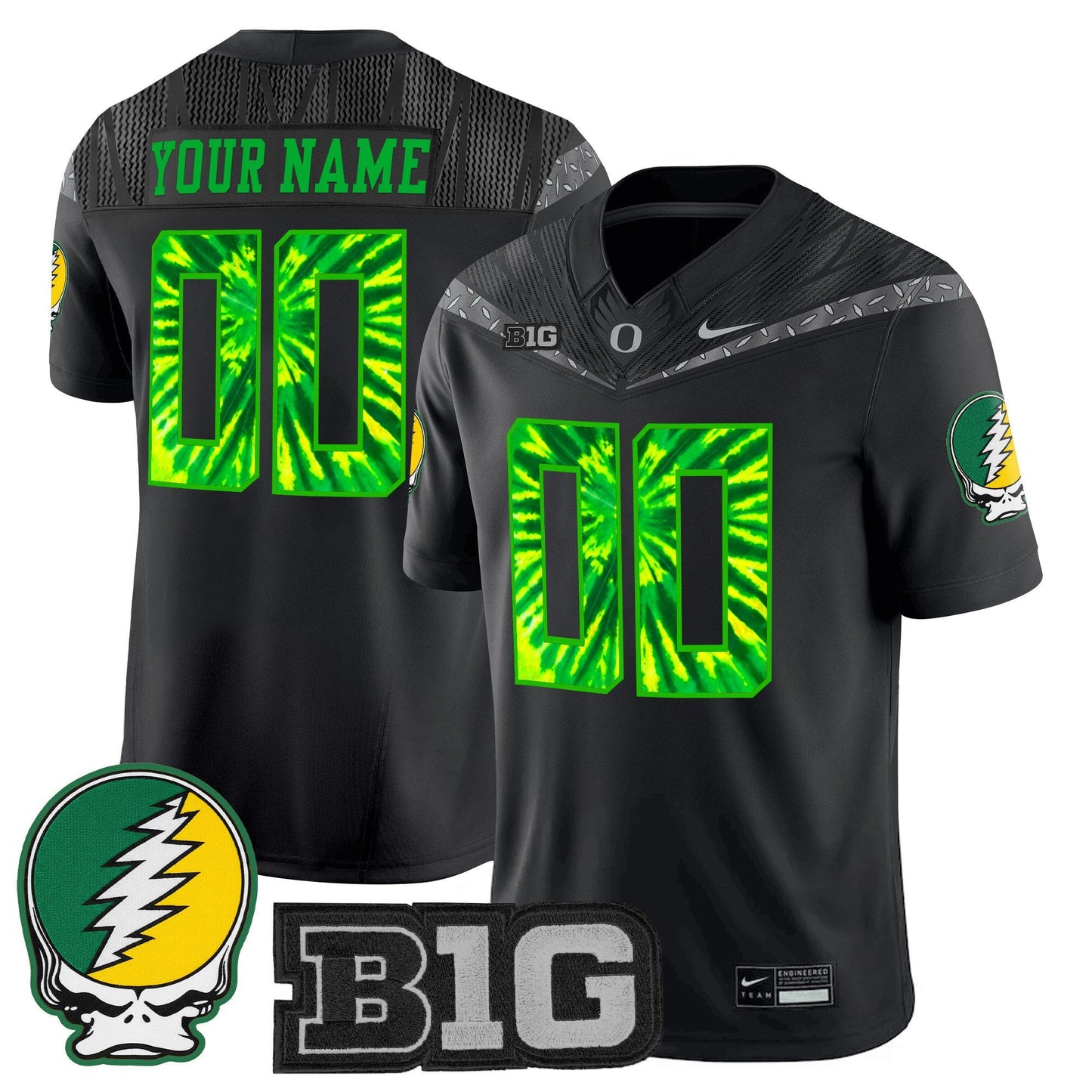 Oregon Ducks 2025 "Grateful Ducks" Vapor Limited Custom Jersey - All Stitched
