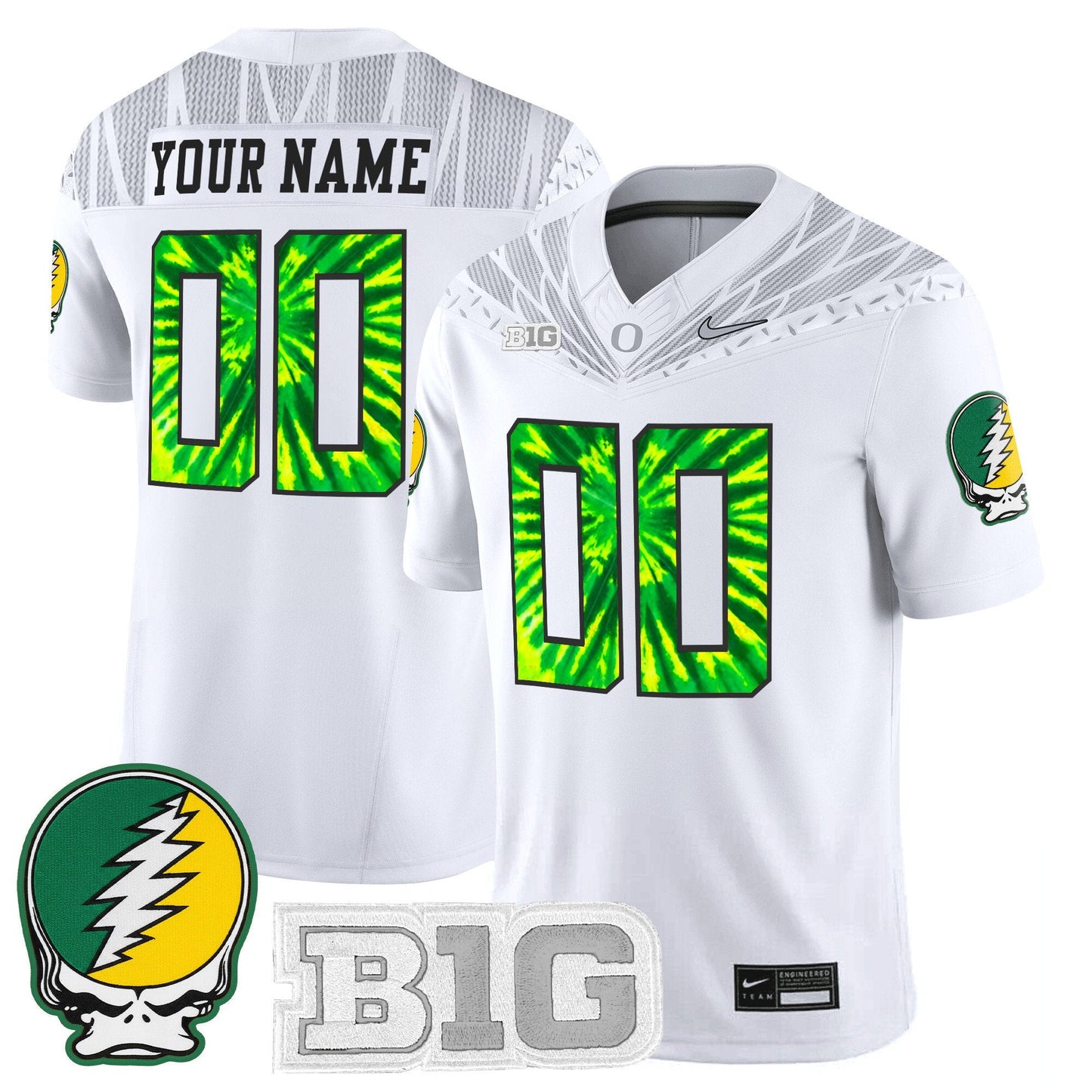 Oregon Ducks 2025 "Grateful Ducks" Vapor Limited Custom Jersey - All Stitched