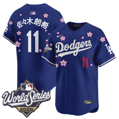 Men's Dodgers 2025 World Series x Tokyo Series Vapor Premier Limited Jersey - All Stitched