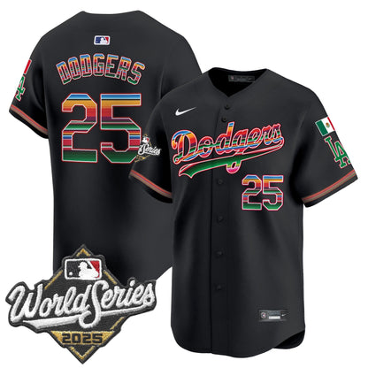Men's Dodgers Mexico 2025 World Series Vapor Premier Limited Jersey - All Stitched