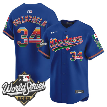 Men's Dodgers Mexico 2025 World Series Vapor Premier Limited Jersey - All Stitched