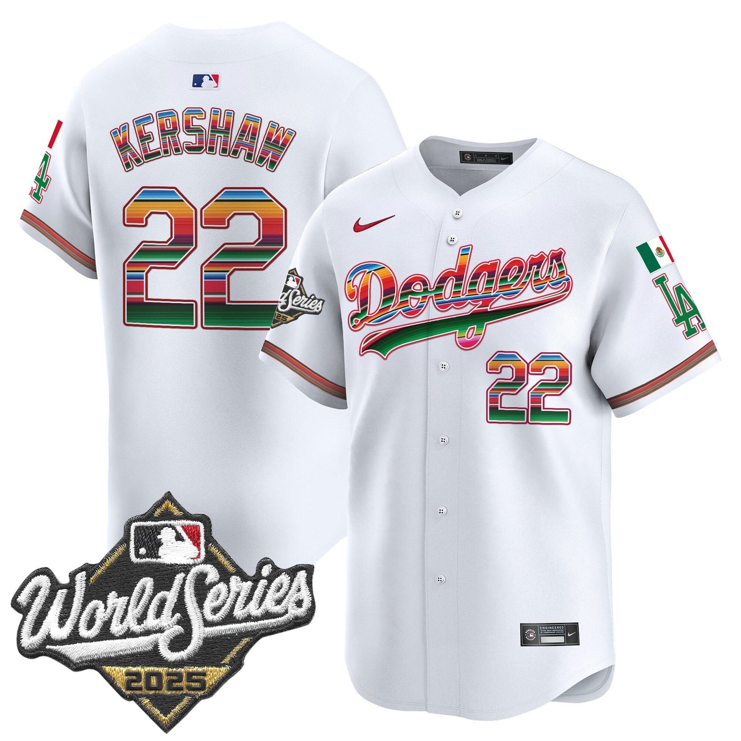 Men's Dodgers Mexico 2025 World Series Vapor Premier Limited Jersey - All Stitched