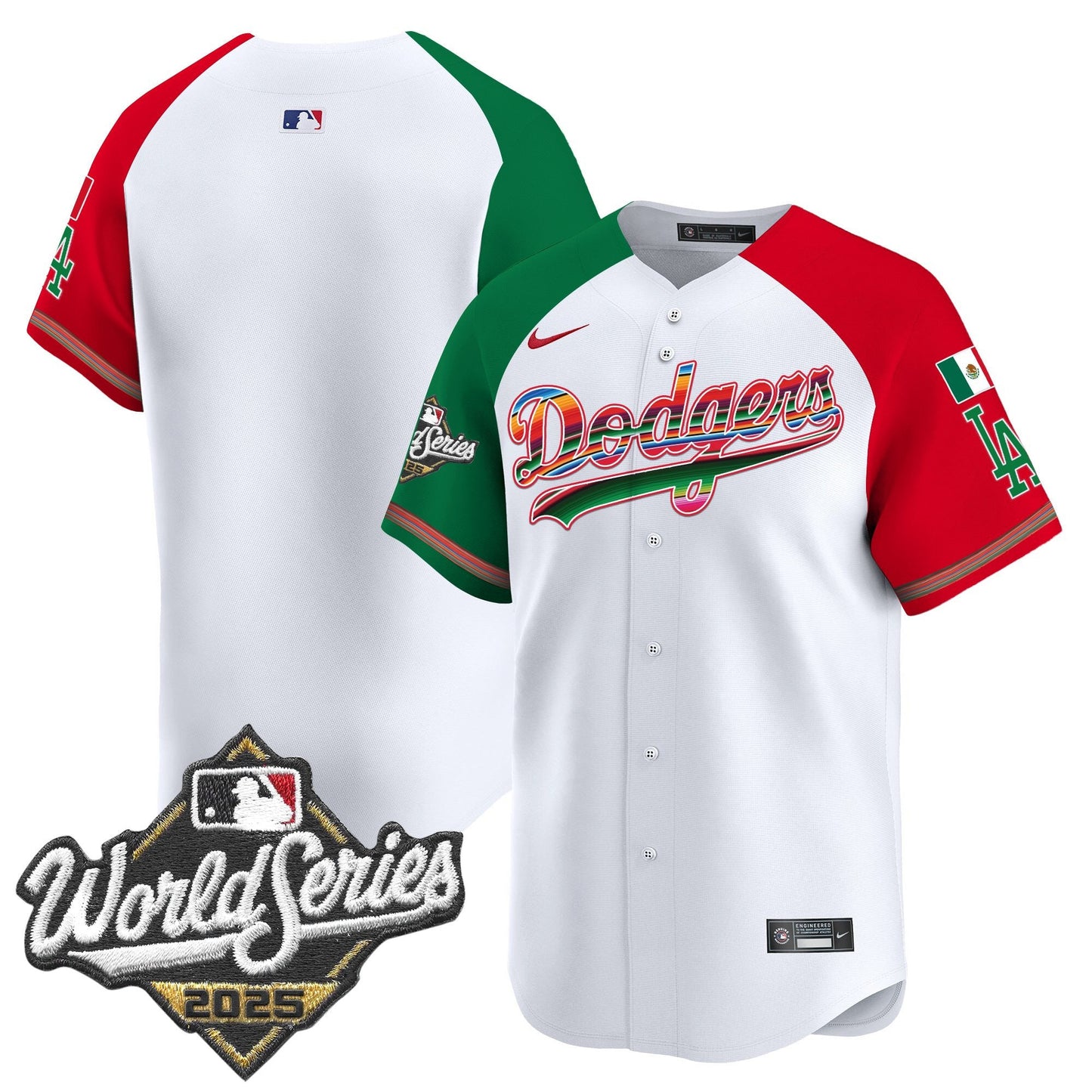Men's Dodgers Mexico 2025 World Series Vapor Premier Limited Jersey - All Stitched