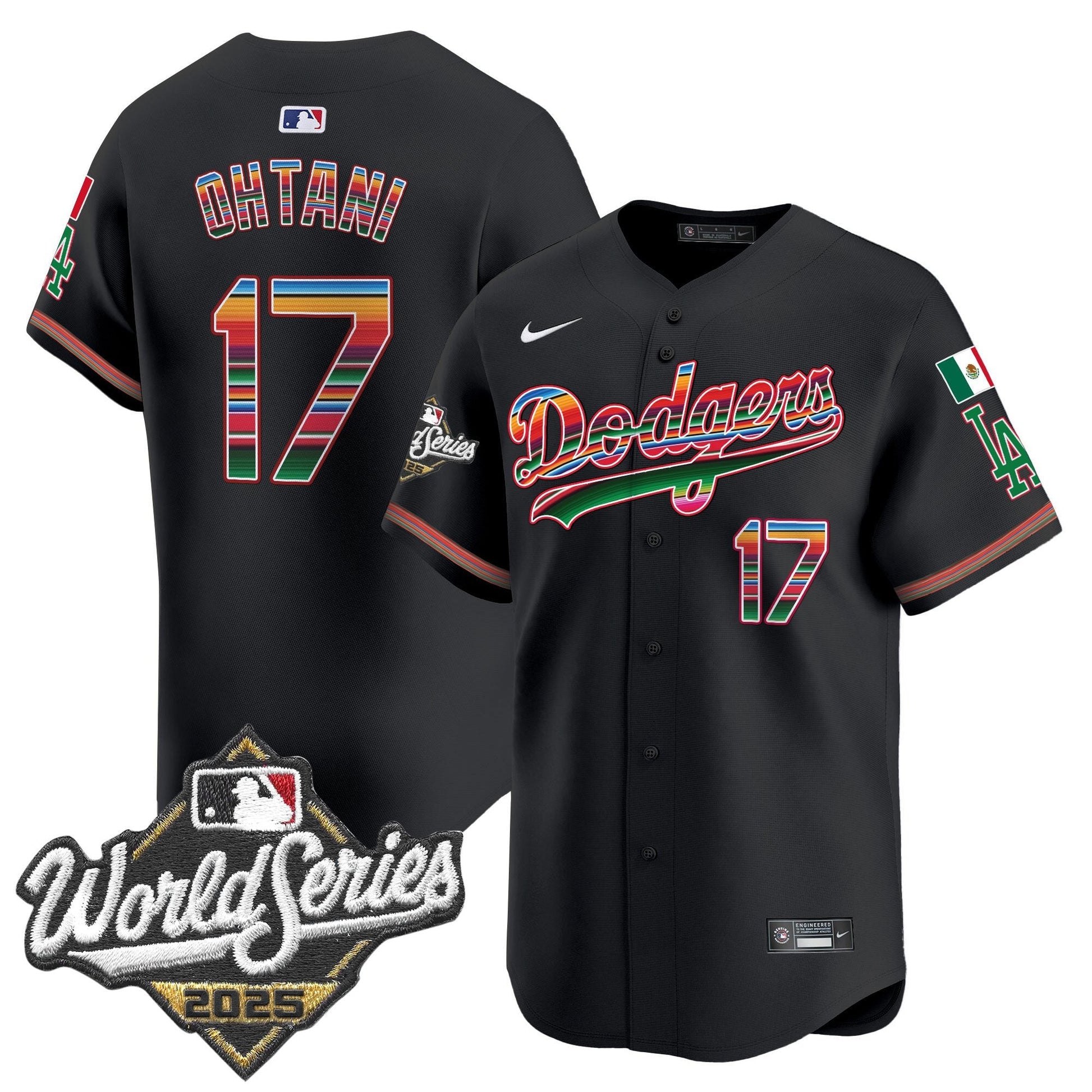Men's Dodgers Mexico 2025 World Series Vapor Premier Limited Jersey - All Stitched