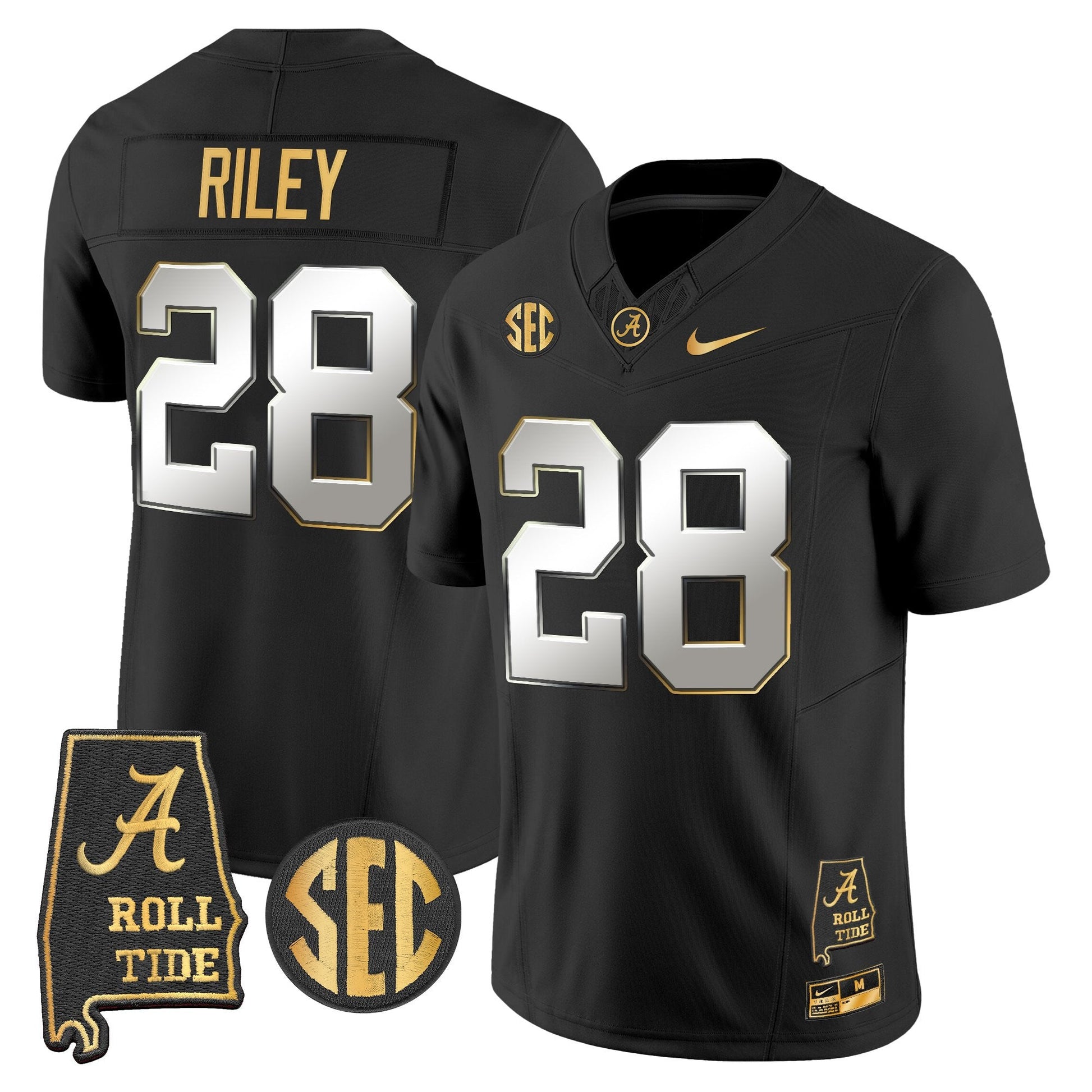 Men's Alabama Crimson Tide 2025 Gold Vapor Limited Jersey - Alabama Map - All Stitched