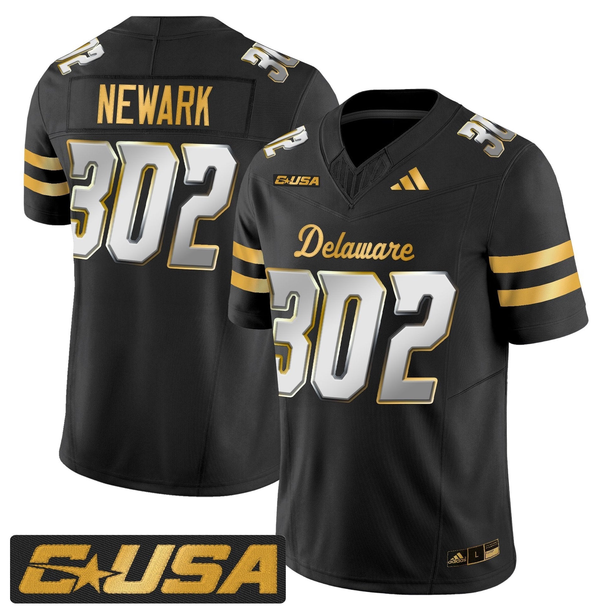 Men's Delaware Blue Hens 2025 Gold Vapor Limited Jersey - All Stitched