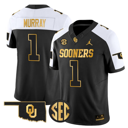 Men's Oklahoma Sooners 2025 Gold Vapor Limited Jersey - All Stitched