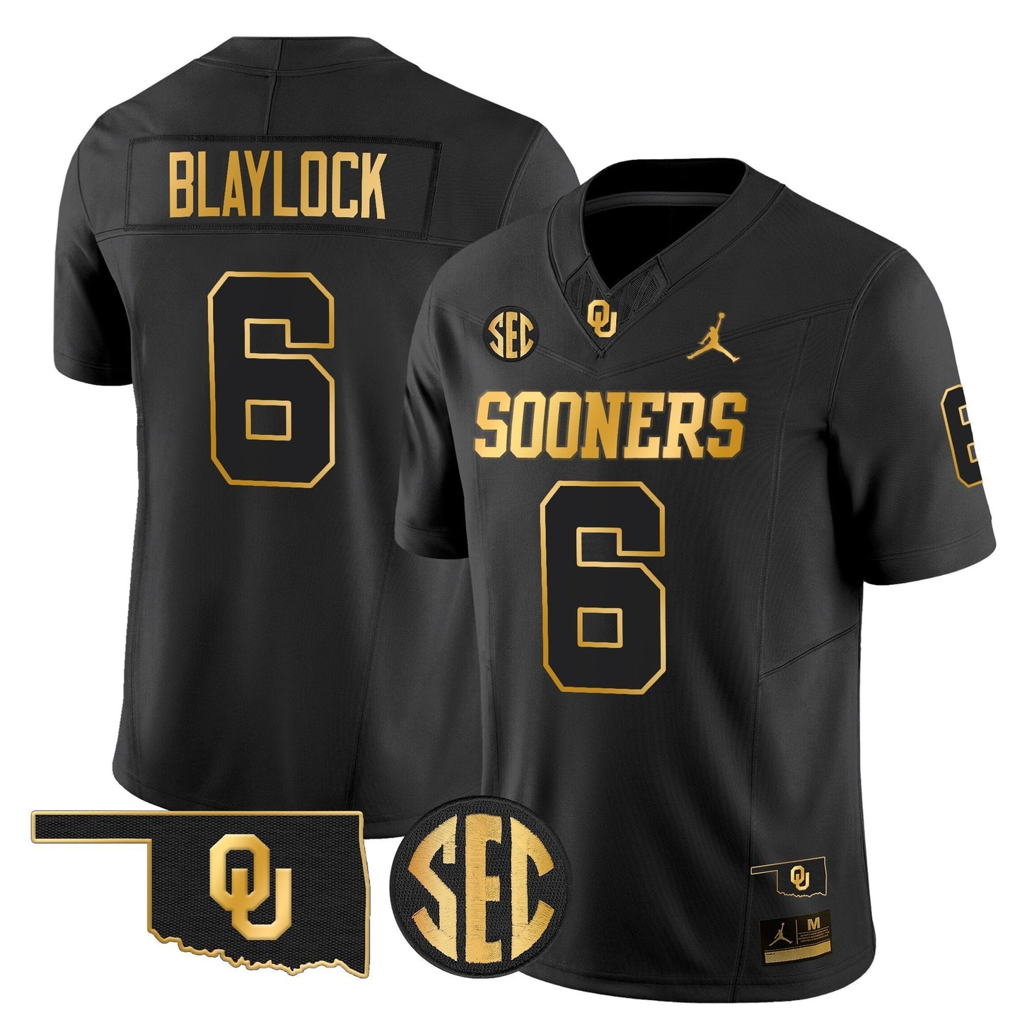 Men's Oklahoma Sooners 2025 Gold Vapor Limited Jersey - All Stitched