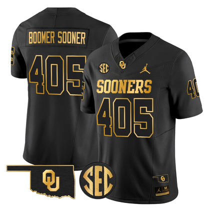 Men's Oklahoma Sooners 2025 Gold Vapor Limited Jersey - All Stitched