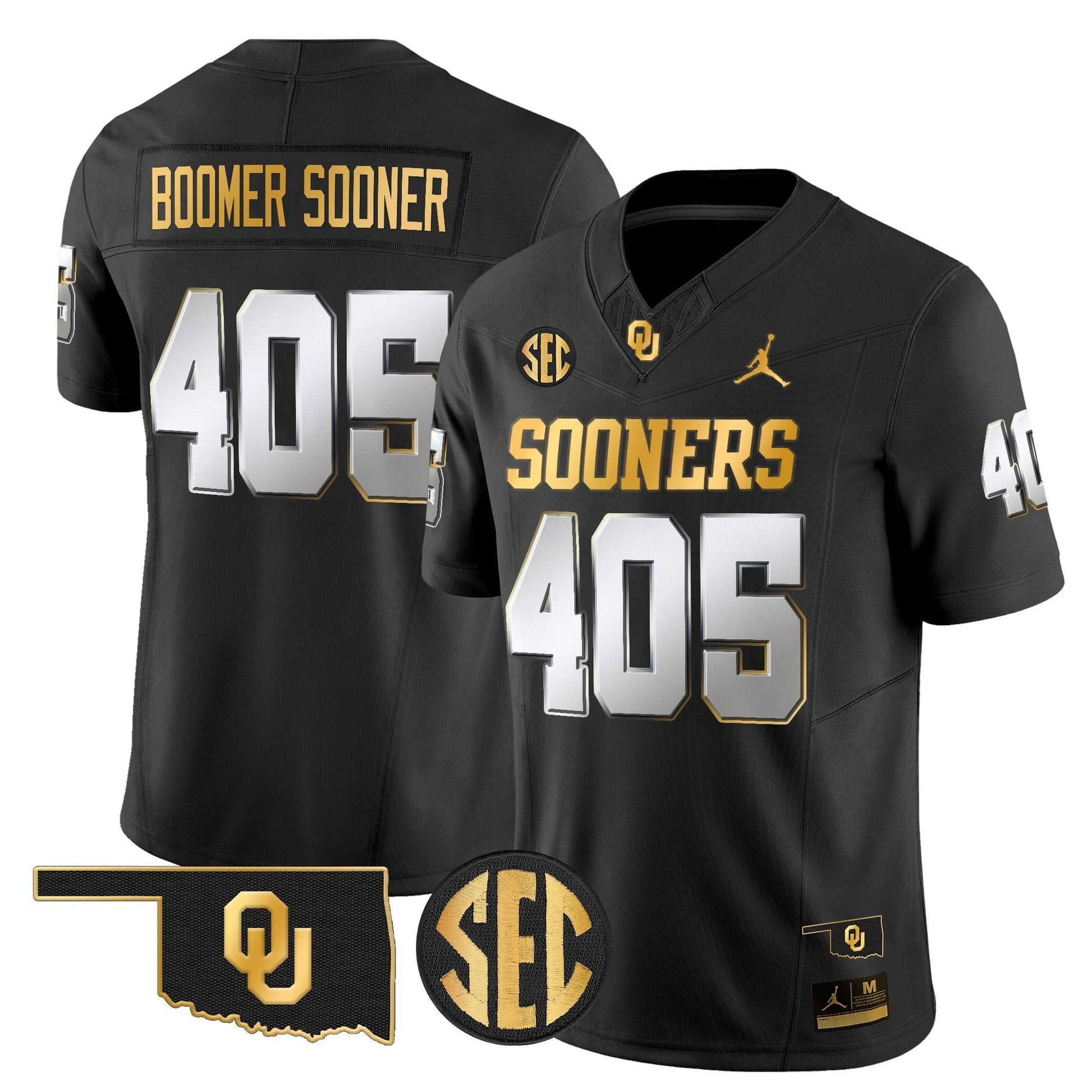 Men's Oklahoma Sooners 2025 Gold Vapor Limited Jersey - All Stitched