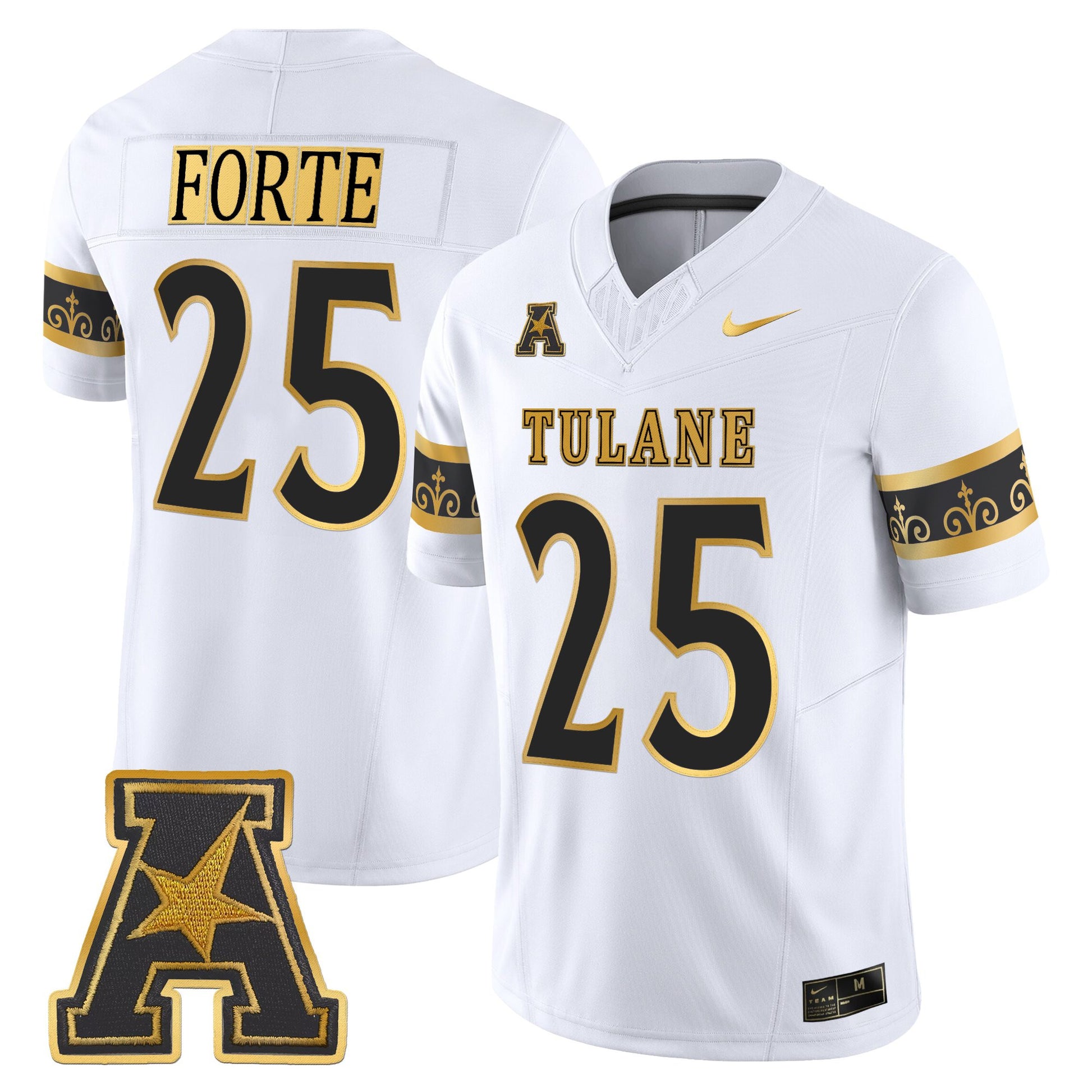 Men's Tulane Green Wave 2025 'City Edition' Gold Vapor Limited Jersey - All Stitched