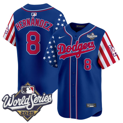 Men's Dodgers 2025 World Series Vapor Premier Limited Jersey - American Style - All Stitched