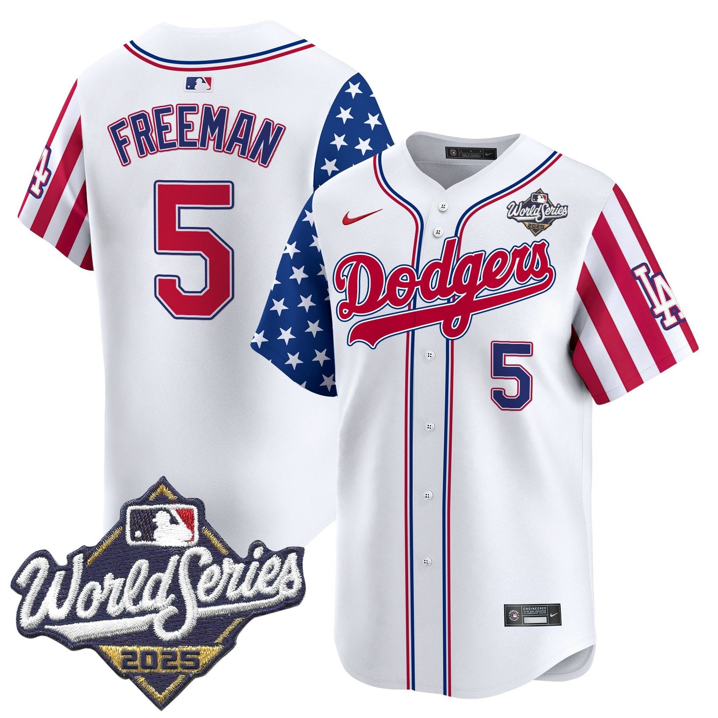 Men's Dodgers 2025 World Series Vapor Premier Limited Jersey - American Style - All Stitched
