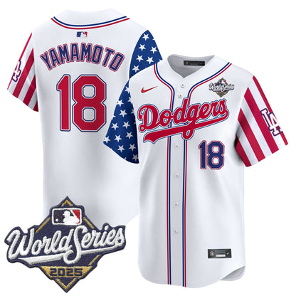 Men's Dodgers 2025 World Series Vapor Premier Limited Jersey - American Style - All Stitched