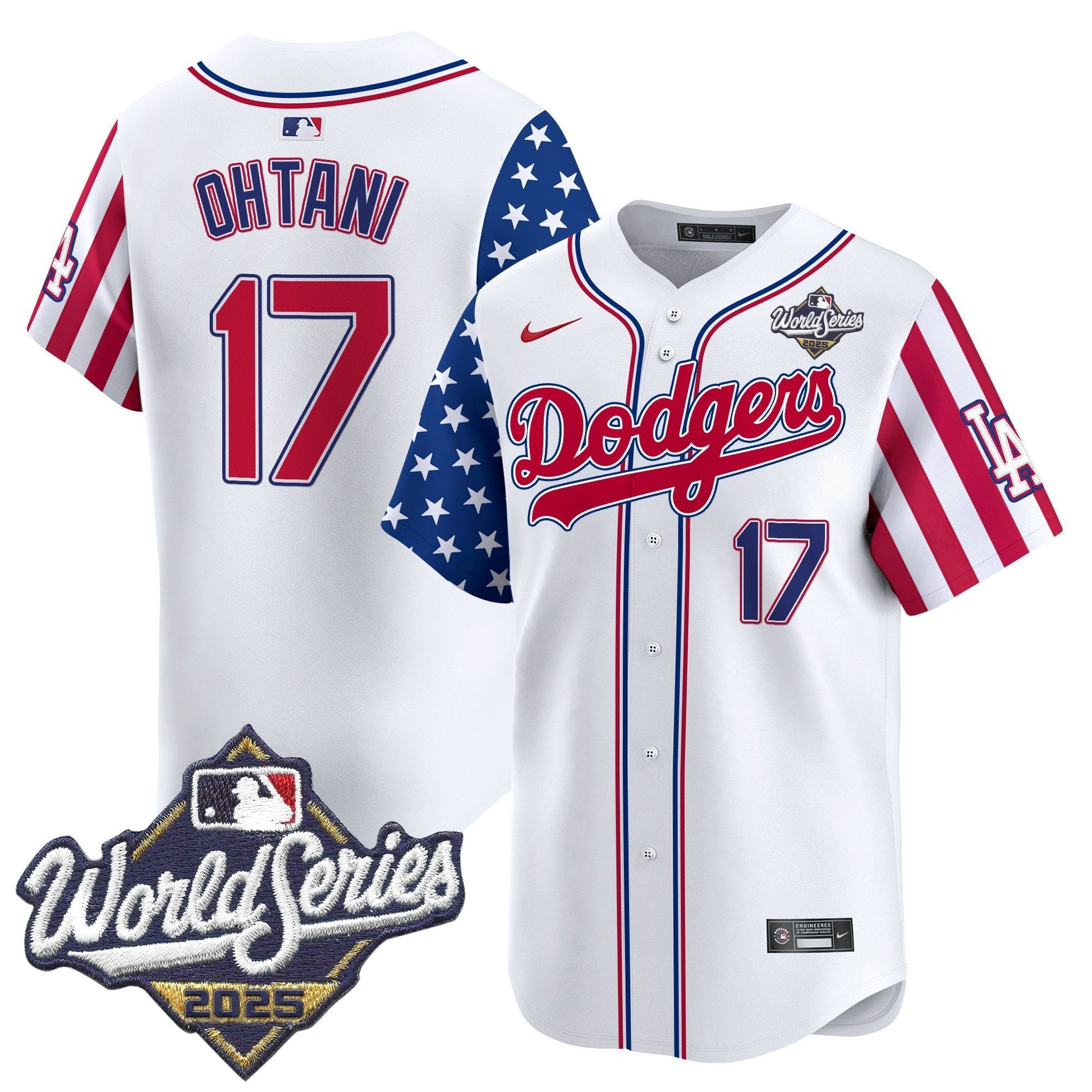 Men's Dodgers 2025 World Series Vapor Premier Limited Jersey - American Style - All Stitched